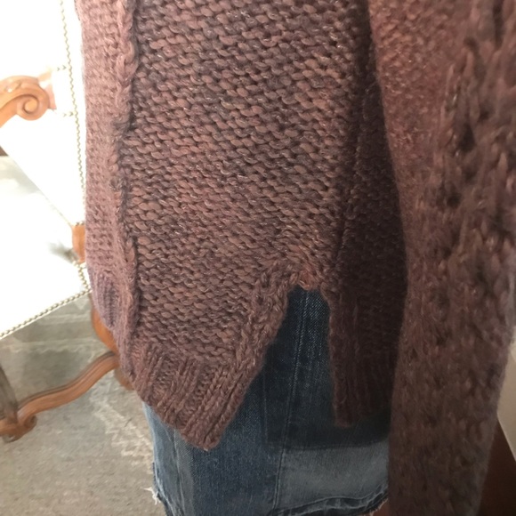 Silver Jeans Womens' Chunky Knit Wool Blend Sweater Size XS (“Rose”)Smoky Purple - Picture 6 of 6